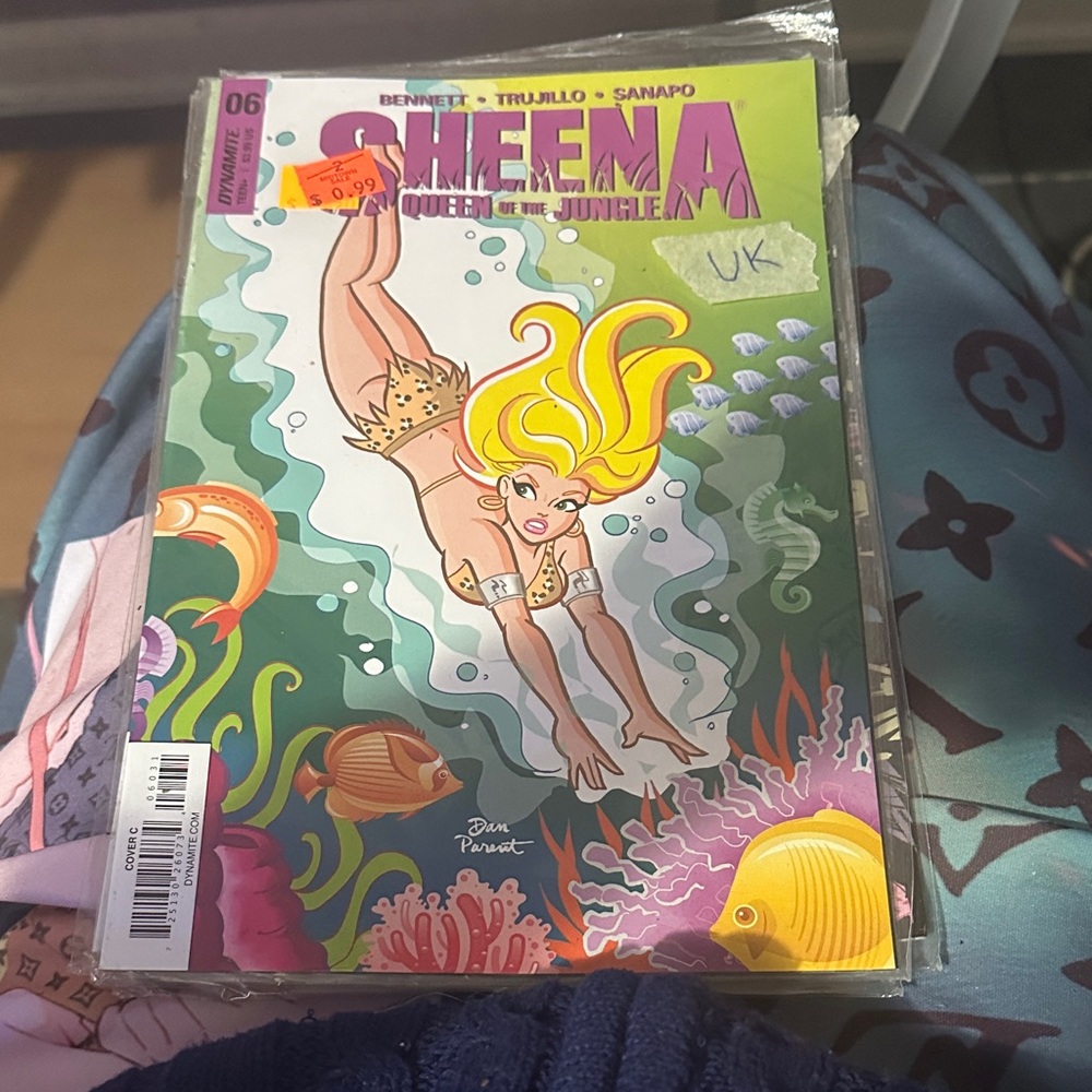 Dynamite Sheena Queen Of The Jungle Comic 6 Dan Parent variant cover rare!